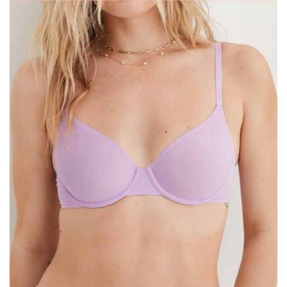 Smoothez Aerie Women's Size 32D Microfiber Unlined Full Coverage Bra Purple NWT - Picture 1 of 9